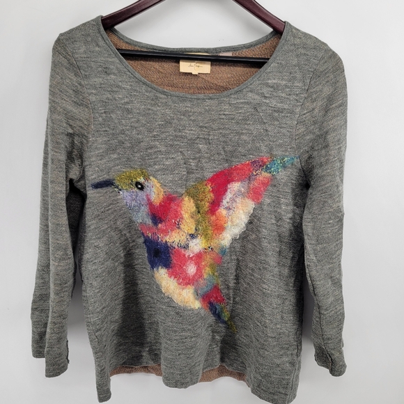 Anthropologie Starla Halfmann Hummingbird Sweater.Size Medium - Picture 4 of 9